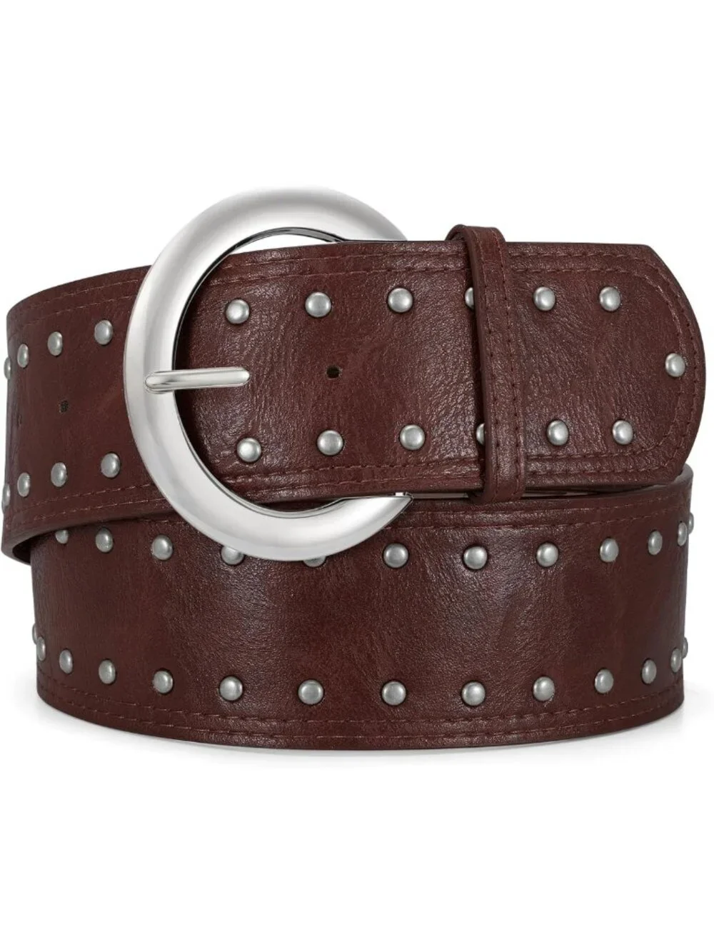 Wide Chunky Leather Waist Belt for Women - 2.3